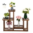 thumbnail image 6 of 4-layer, 7-seat indoor and outdoor multifunctional carbonized wood plant stand, with a stable structure, thoughtful design details, and good drainage and ventilation, 6 of 22