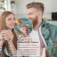 thumbnail image 3 of Cartoon Dinosaur Throw Blanket, Cute Dino Enjoying Pizza in Forest Blankets for Bedroom Living Room Couch Decor, Fuzzy Cozy Soft Lightweight Throws, Birthday Gifts for Kids Boys Girls, 50x60 in, 3 of 6