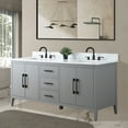 thumbnail image 2 of Vanity Art 72” Double Sink Bathroom Vanity Cabinet with Engineered Marble Countertop, 2 of 9