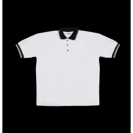 - Men's White Knit Pullover Golf Polo Shirt - Medium