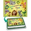 Animal Jungle Forest Woodland Edible Cake Image Topper Personalized Picture 1/4 Sheet (8"x10.5")