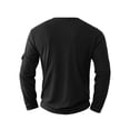 thumbnail image 3 of pstuiky manga larga para hombre, Camisa informal de manga larga con cuello en V y bolsillos de color liso para hombre tops de invierno para hombre l, 3 of 6