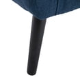 thumbnail image 6 of Modern Accent Chair, Upholstered Button Tufted Armchair, Linen Fabric Sofa Chairs, Ergonomics Accent Chair, Living Room Chair, Bedroom Chair, Home Chair with Black Legs for Bedroom, Blue, 6 of 7