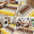 thumbnail image 6 of Brown Yellow Wood Area Rugs 4x6 ft Modern Vintage Wood Texture Rectangle Washable Rug Non Slip Indoor Carpet Absorbent Floor Mat for Living Room Bedroom Dining Room, 6 of 9