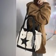 thumbnail image 4 of Bolso tote unisex con cordón Correa ajustable Patrón de estrella Asa superior Satchel Bag Hugtrwg Para estrenar, 4 of 9