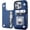 Blue, variant on MYKOMI Compatible with iPhone 16 Pro Wallet Case with Card Holder, PU Leather Kickstand Card Slots Case, Double Magnetic Clasp and Durable Shockproof Cover 6.3 Inch