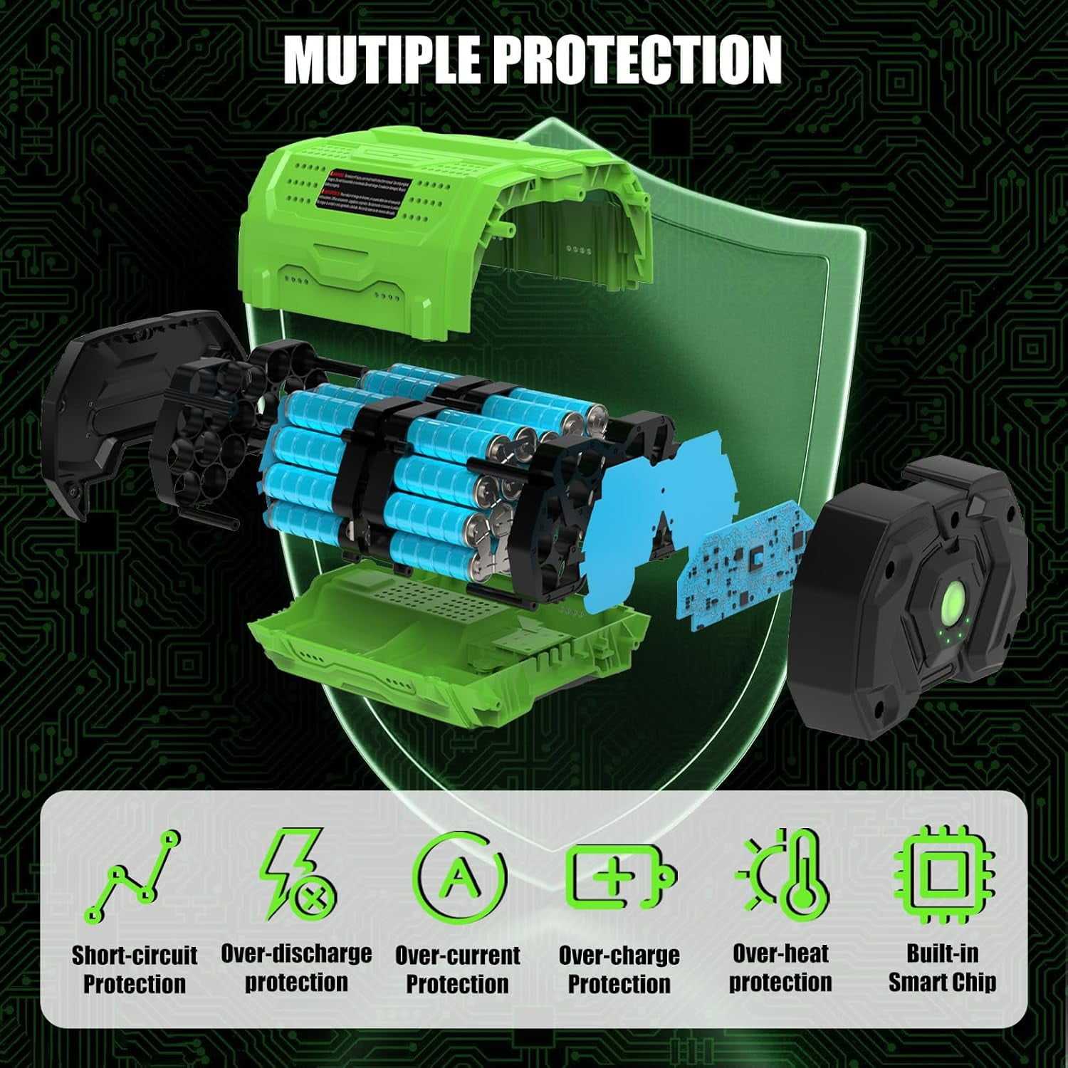 56V 10000mAh Replacement Battery for EGO 56V Battery BA2800T Compatible with EGO 56 Volt Battery Tools Lawn Mower Leaf Blower