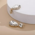 thumbnail image 4 of Boho Sparkling Crystal Teardrop Dangle Earrings Vintage Rhinestone Statement Earrings Bridal Wedding Prom Jewelry for Women, 4 of 5