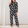 thumbnail image 3 of Wukai Cool Gamepad Print Women's Pajama Set - Soft Long Sleeve Sleepwear for Comfort and Style-Large, 3 of 9