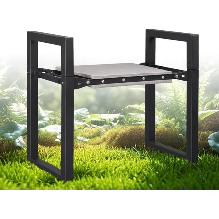 Garden Kneeler and Seat,Heavy Duty Portable Gardening Bench Load Cap 400 lbs,Black Foldable Gardening Stool with Extra Thicken Kneeling Pad,Gardening Gifts for Women,Seniors,Grandparents