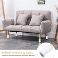 thumbnail image 3 of 24 Pairs of Non-Slip Knit Furniture Socks for Chair Legs, Prevent Scratches and Reduce Noise, Move Easily, White, 3 of 5
