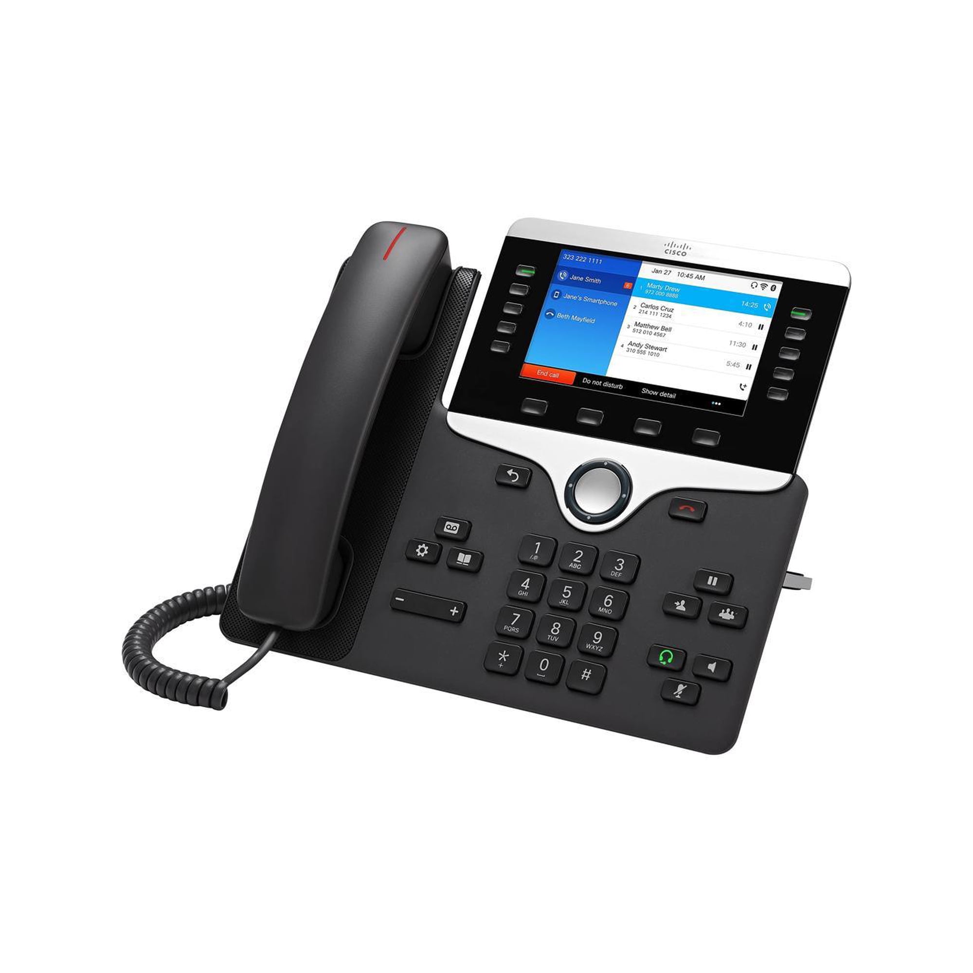 Cisco 8861 IP Phone - Cable - Wall Mountable, Desktop - VoIP - Caller ID - SpeakerphoneEnhanced User Connect License, Unified Communications Manager Express - 2 x Network (RJ-45) - USB - PoE Ports - C