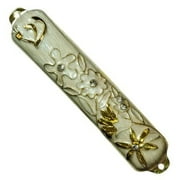 Mezuzah Case Jeweled Enamel Floral Design 10cm