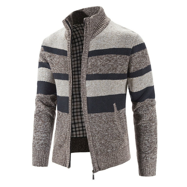New Knit Collar Stitching Men's Slim Mid-length Woolen Coat New Knit Collar Stitching Men's Slim Mid-length Woolen Coat