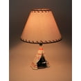 thumbnail image 2 of Set of 2 Cold Cast Resin Table Lamps: Mama Black Bear and Cub in Teepee-Style Tent - Perfect for Cozy Living Spaces, Bedrooms, and Cabins - 19 Inches High, 2 of 4