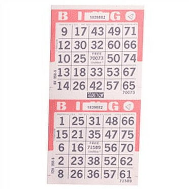 American Games Bingo Paper Game Cards - 2 cards - Pink - 750 sheets per pack, Made in USA