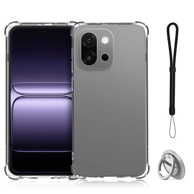 Funda NOUKAJU para OnePlus 15 TPU transparente con función atril