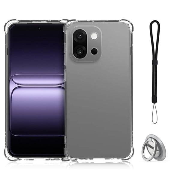 Funda NOUKAJU para OnePlus 15 TPU transparente con función atril