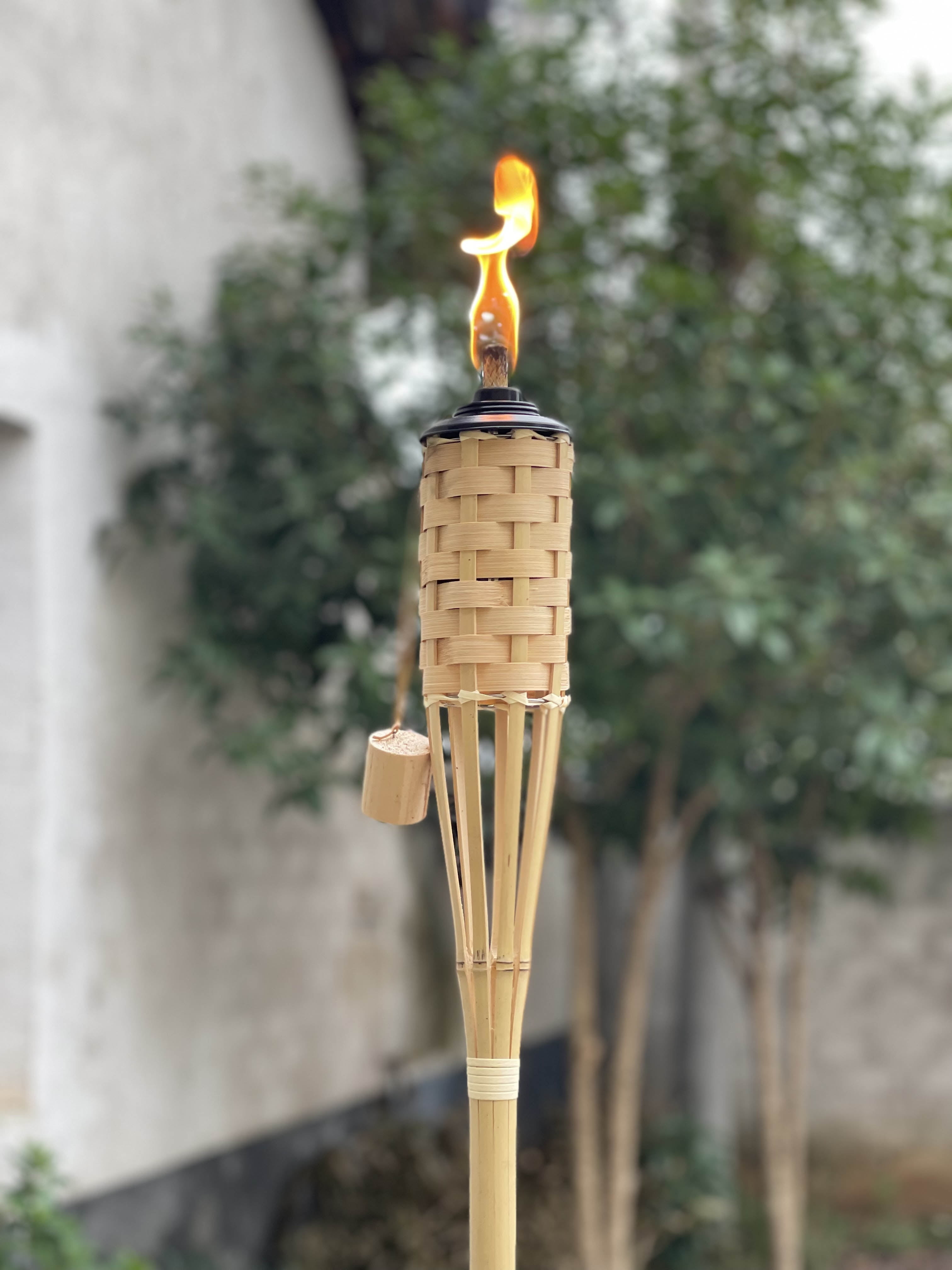 Mainstays 57in Bamboo Torch with Fiberglass Wick, 12 fl oz Fuel