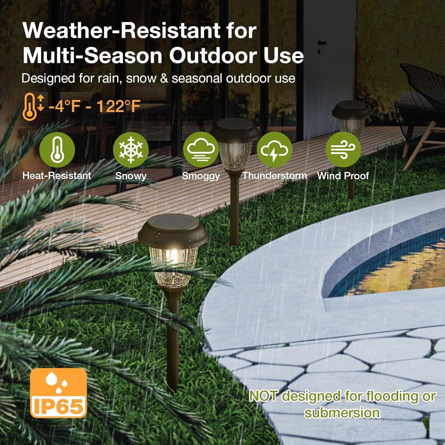 Solar Lights Outdoor 10/25 LM LED with 2 Lighting Modes, Solar Garden Lights Glass and Metal, IP65  Solar  for Yard Pathway Walkway Driveway Patio (6 Pack, Warm White)