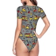 thumbnail image 4 of Easygdp Funny Construction Women's One-Piece Swimsuit Slim Fit Crew Neck Bodysuit Athletic Swimwear with Concealed Buckle - X-Large, 4 of 9