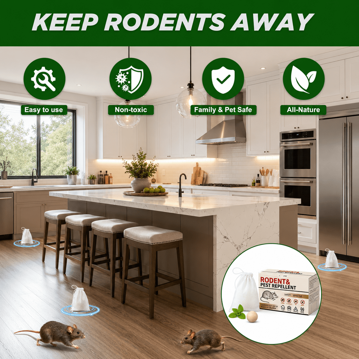 36BALLS RodentRepellent - MiceRepellent Indoor/Outdoor - Moth Balls forRodents, MouseRepellent Peppermint, Keep Mice Away, Peppermint to Repel Mice and Rats, RatRepellent for House