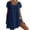 Dark Blue, variant on Bigersell Mini Dresses for Women Summer Female V-Neck Short Sleeve Above Knee Sun Dress Dress Style D-143 Ladies Sundresses Regular Summer Dresses , Dark Blue L