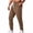 Coffee, variant on Rrxhxhs Cargo Pants for Men Solid Color Corduroy Drawstring Elastic Waist Loose Casual Joggers with Multi Pockets,L