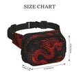 thumbnail image 4 of Easygdp Red Dragon On Black Fanny Packs for Women Men, Belt Bag, Fashion Crossbody Bags, for Workout/Running/Hiking, 4 of 9