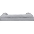 thumbnail image 4 of Cooling Gel Dog Bed for Large Dogs w/ Removable Bolsters & Washable Cover, For Dogs Up to 95 lbs - Quilted Sofa - Iron Gray, Jumbo/XL, 4 of 5