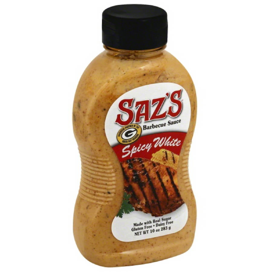 Saz's Spicy White Barbecue Sauce, 10 oz, (Pack of 12)