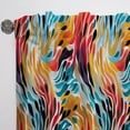 thumbnail image 2 of Designart "Prism Cheetah Whirl" Abstract Room Darkening Curtain Single Panel, 2 of 6