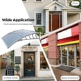 thumbnail image 4 of Awning for Door Entrance Window, 38x40 Inch Window Canopy Exterior, UV Rain Snow Protection for House Porch Patio Deck, Gray Bracket & Gray Blue Board, 4 of 18