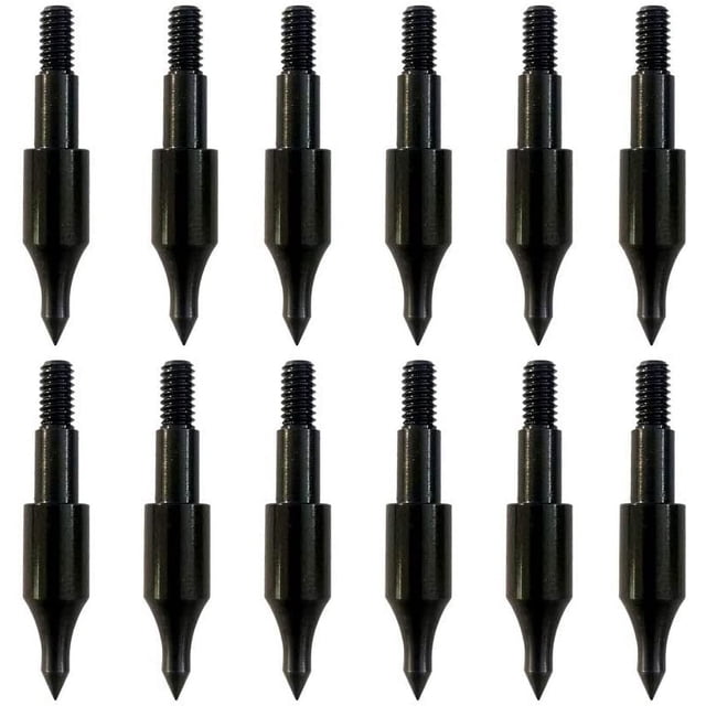 LAICAIW 100 Grain Archery Field Points Practice Field Tips, Archery Target Practice Hunting Arrow Tip for Recurve, Compound Bow Crossbow, Screw-in 100 Grain (12pcs)