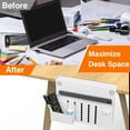 thumbnail image 6 of 1 Pack Desk Side Storage Holder Desk Organizer for Laptop Clamp-On Desk Shelf, Drilling Standing Desk Drawer, for Office Supplies & Studio Essentials, 6 of 8