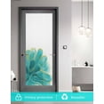 thumbnail image 5 of Window Privacy Film Turquoise Stained Glass Window Film Decorative Sun Block Window Cover Modern Gold Solid Tie Dye Watercolor Floral Window Clings Static Adhesive Sticker for Bathroom 35.4"x78.7", 5 of 7