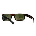thumbnail image 4 of Mens Color Mirror Flame Choppers Plastic Narrow Horn Rim Sunglasses Black Red Orange, 4 of 4