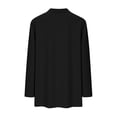 thumbnail image 6 of Women's Solid Color Long Sleeve Round Neck Loose Fit Tops Shirts Blouses Casual Daily Wear Work Office Vacation Fashion Essential Gift for Women | Sopatenor,Black XL, 6 of 9