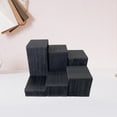 thumbnail image 6 of Segolike 6Pcs Wooden Display Stands Jewelry Racks Showcase Food Desktop Square Risers Black, 6 of 8