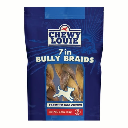 UPC: 0785184827017 | CHEWY LOUIE 7  3 Count 1pk Braided Bully Sticks – 100% Beef Treat  No Artificial Preservatives  Colors  or Flavors. Tough  Long-Lasting  and Dental Support Dog Treats