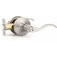 thumbnail image 1 of Levier de Porte en Nickel Satiné pour l'Intimité, Boutons de Porte Modernes pour Intérieur, pour Chambre et Salle de Bain, Poignée de Porte Robuste, Levier Ondulé Réversible, 1 of 7
