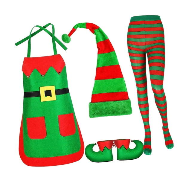 Conjunto de disfraz de Navidad Strade Fareast Limited delantal de Papá Noel Medias Sin Orejas