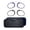 Black & Navy, variant on Waloo 2-Pack Pocket-Stick Slim Reading Glasses with Storage Cases - Black (+3.00)