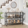 thumbnail image 1 of IdeaHouse Table Console à 3 Niveaux, Armoire de Rangement Rétro, Buffet Bahut avec Espace de Rangement, Convient au Salon, à la Salle à Manger et à l'Entrée de la Maison, 11.8 Pouces P x 40 Pouces L x 29 Pouces h, 1 of 6