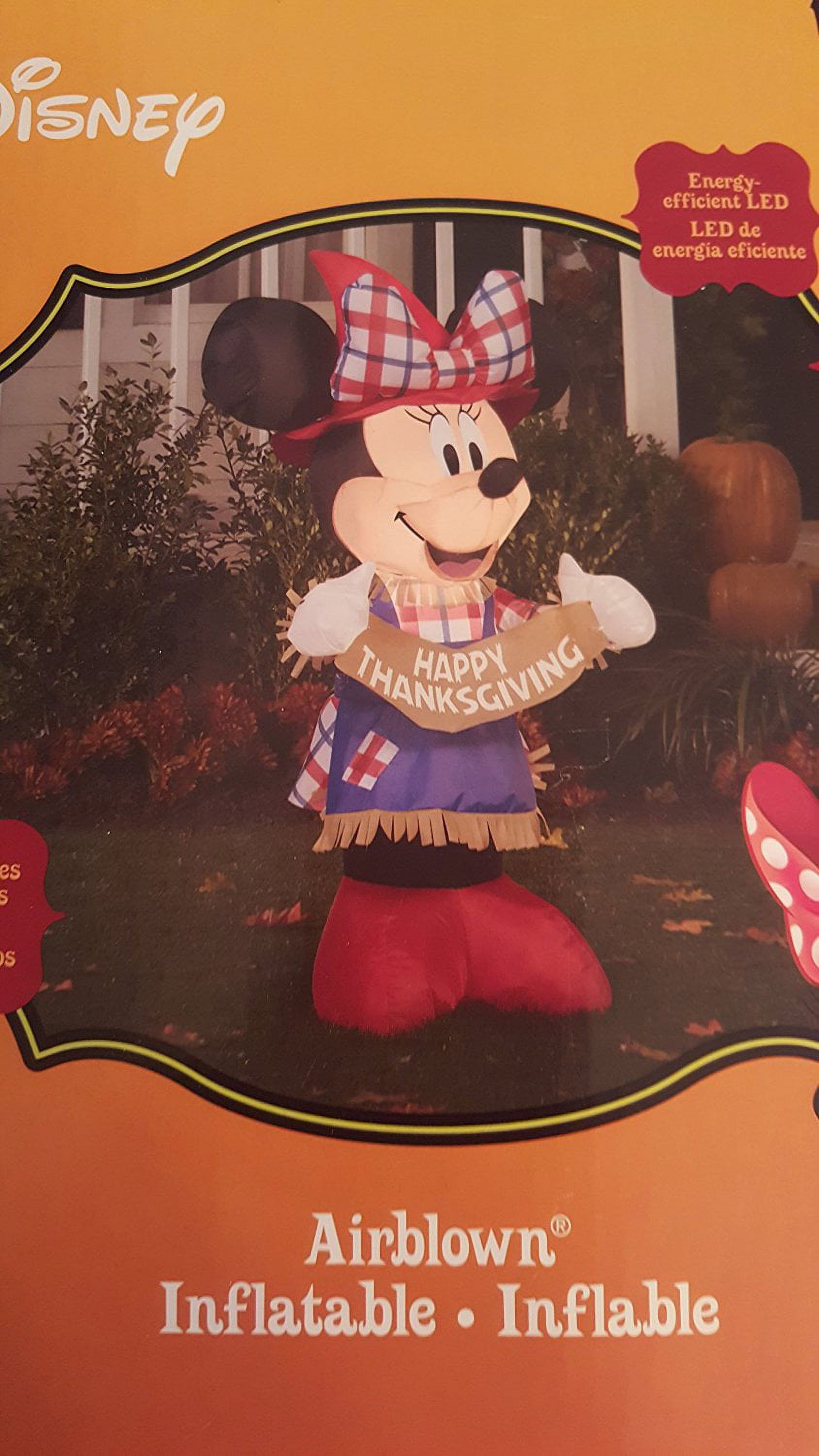 Minnie Mouse Scarecrow Airblown Inflatable Thanksgiving Yard Art Lawn Decoration - image 2 of 2