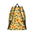 thumbnail image 3 of Daiia Green Leaf Sunflower Vintage Canvas Backpack for Men and Women ,Hiking Backpack,Travel Laptop Bag for School,Large Capacity Backpack-Medium, 3 of 8