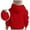 Red, variant on Custom DIY Casual Loose Fit Long Sleeve Hooded Sweatshirt for Kids and Youth Sportswear Girls and Toddlers' Pullover Hoodie Sweatshirt