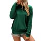 thumbnail image 1 of Suéter De Retazos Jersey De Manga Larga Cuello Redondo Color Puro Retazos Sueltos Jersey De Punto De Cable para Mujer Verde S, 1 of 6