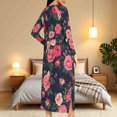 thumbnail image 7 of Women Loungewear Raglan Nightdress Full Zip Pajama Dress Print Sleepwear Brushed Blouses Clothing Full-Length Night Gowns Long Sleeve Pajamas 2025 Fall PJs Casual Trendy Cardigan, 7 of 7