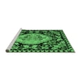 thumbnail image 2 of Ahgly Company Machine Washable Indoor Round Medallion Emerald Green French Area Rugs, 8' Round, 2 of 4